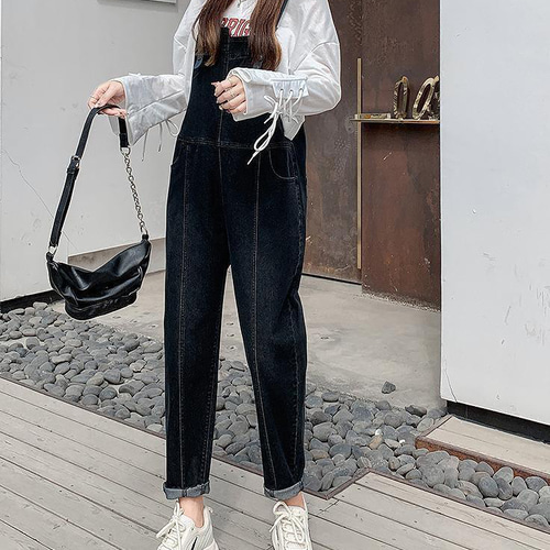 大きいサイズ レディース 秋 冬 デニム サロペット パンツ