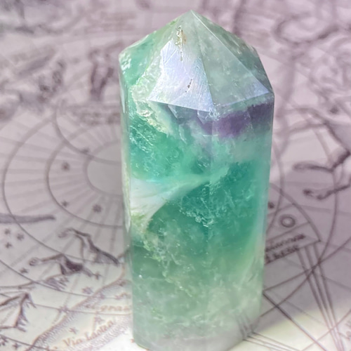 エンジェルフェザー フローライト マルチカラー 蛍石 ポイント