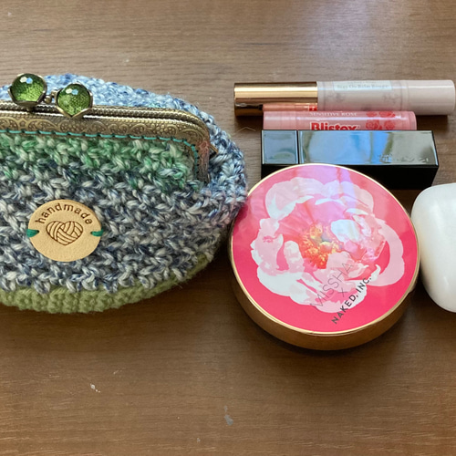 ♡お花の口金空色がま口ポーチ♡ がま口 M`s crochet 通販