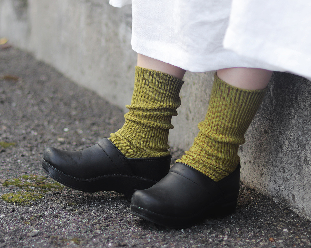 フリーサイズ SACAI リブ編みソックス