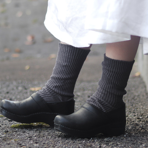 天然素材で快適 厚手リブ編みソックス サステナブルなリサイクル