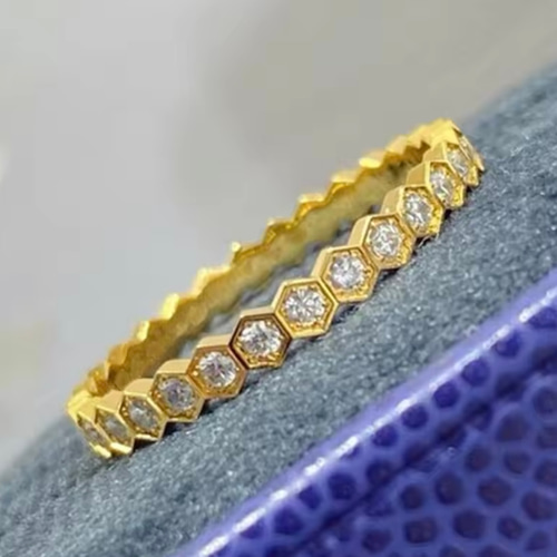 蜂の巣 重ね付け キラキラ リング 指輪・リング lasena's shop