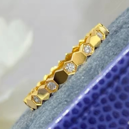 蜂の巣 重ね付け キラキラ リング 指輪・リング lasena's shop 通販