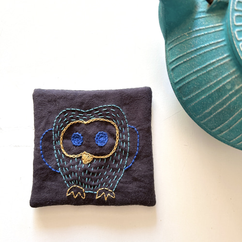 新作⭐︎鳥デザイン刺繍 コットンリネンコースター 1枚ずつ コースター