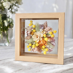 贈呈品・結婚祝い・開店祝い・各種ギフト│木製ガラスフレーム×ミモザ