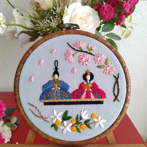 ひな祭り刺繡フレーム 桃の節句 その他インテリア雑貨 ショップ ひな祭り刺繡フレーム 桃の節句 その他インテリア雑貨 ショップ