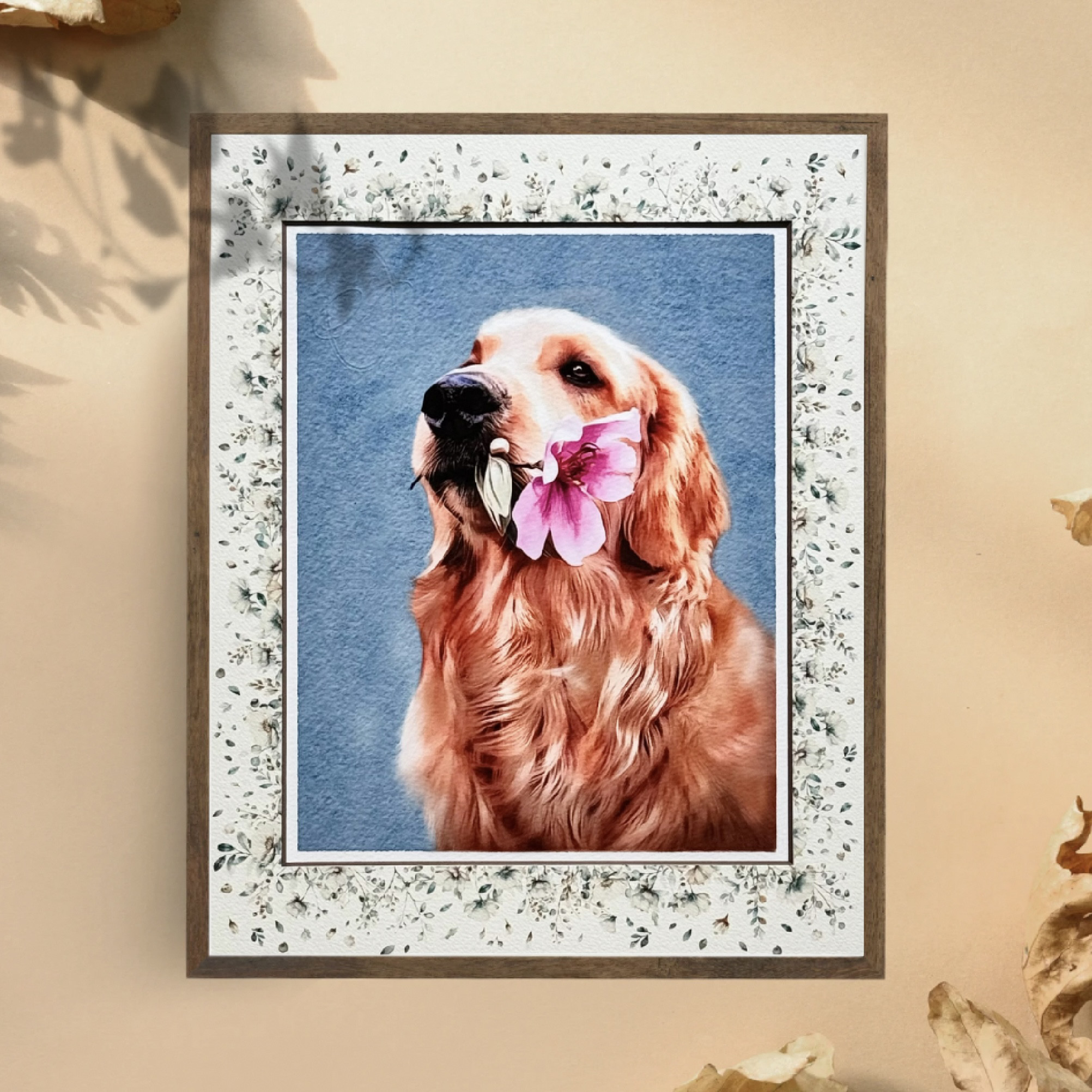 うちの子アート【似顔絵オーダー +マット台紙 +原画データ】ペットイラスト｜ペットアート｜ペット記念日｜ペット誕生日