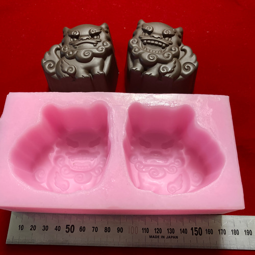 も光 シーサーぐい呑み 4つセット （陶芸工房ふじ】3.5寸マカイ