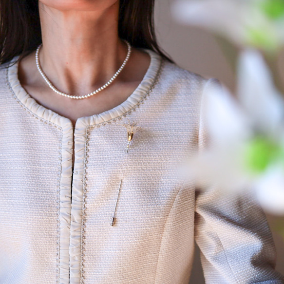 卡薩布蘭卡（百合）胸針帽子別針翻領別針偷別針 第6張的照片