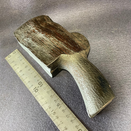 木彫 削り出し木槌(黒檀•EC507)507g コーン(トークセン)彫り跡 1木彫