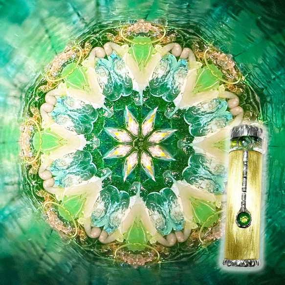 誕生石の万華鏡』 オイル万華鏡 5月エメラルド