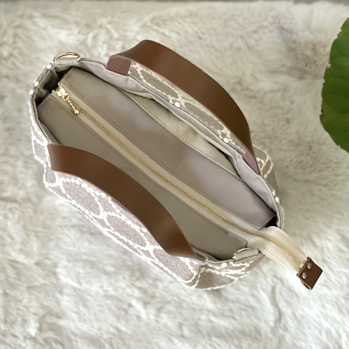 ⚮̈ミナペルホネン tambourine brown かくれんぼトート タック入 ⚮̈ミナペルホネン tambourine brown かくれんぼトート タック入