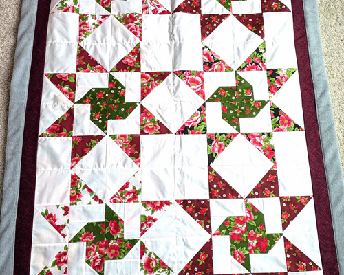 クリスマスカラーパッチワーク、ブランケット、ひざ掛け その他