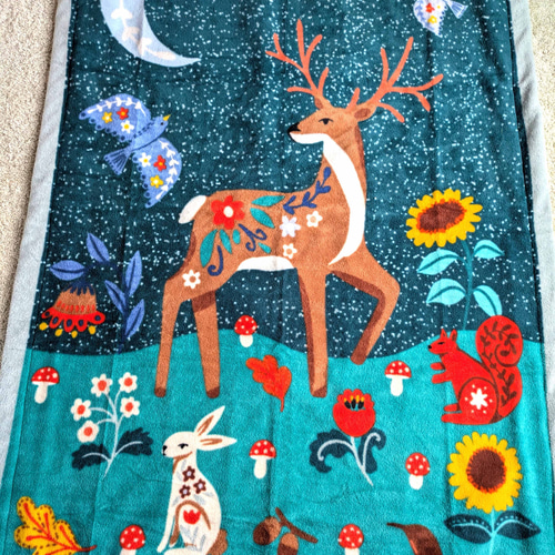 クリスマスカラーパッチワーク、ブランケット、ひざ掛け その他