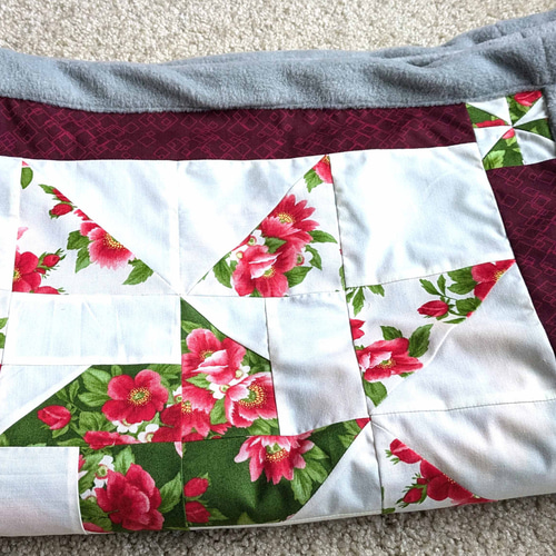 クリスマスカラーパッチワーク、ブランケット、ひざ掛け その他