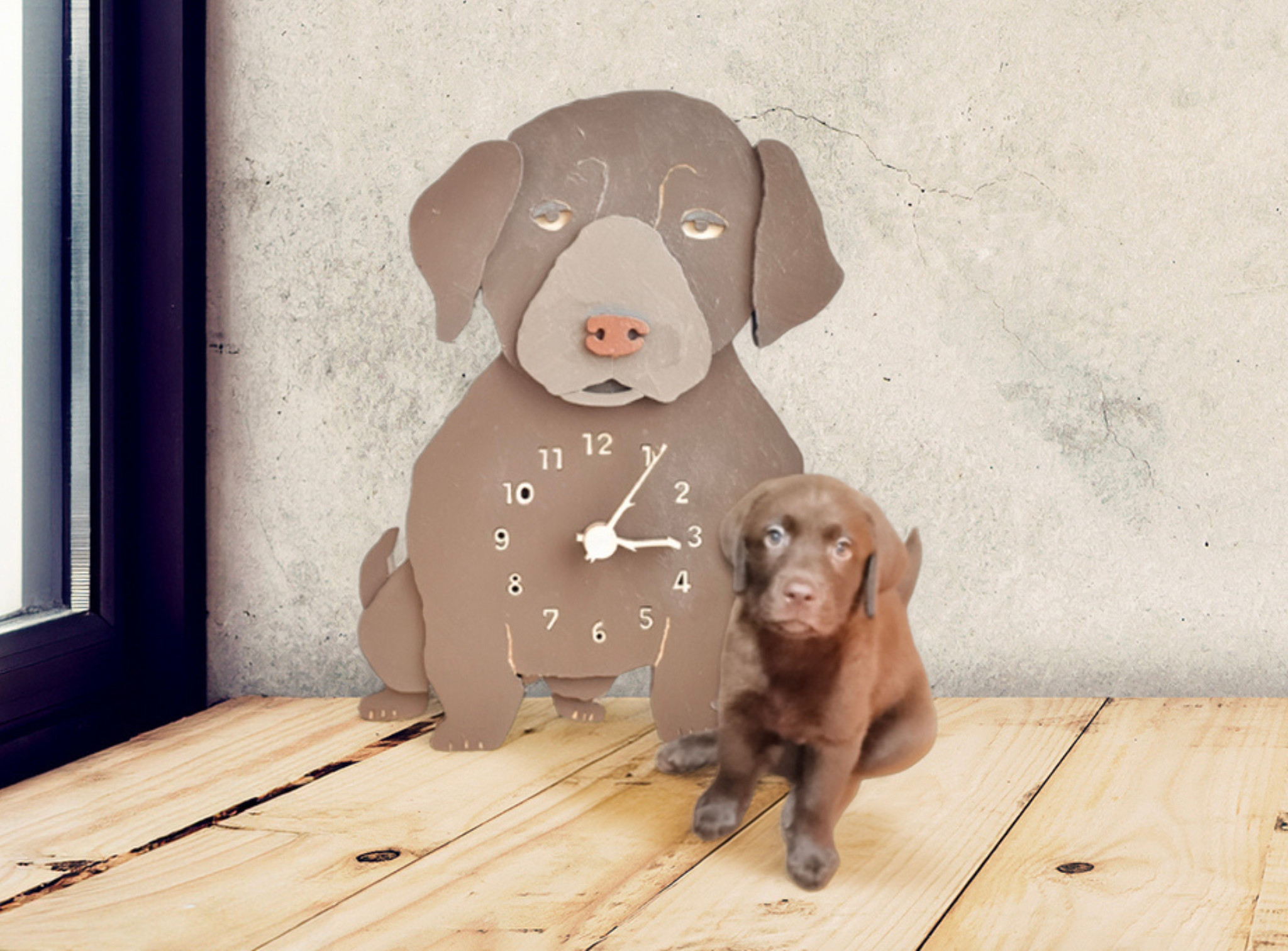 【受注製作】うちの子を型紙から作る！こだわりフルオーダー木製掛け時計