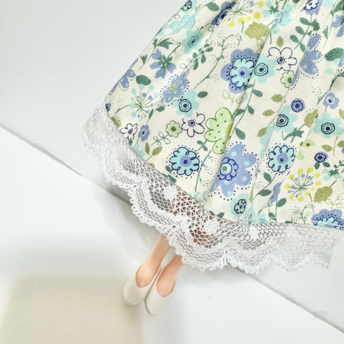 リカちゃん 服 ワンピース 花柄 ブルー その他人形 CHOMA 通販