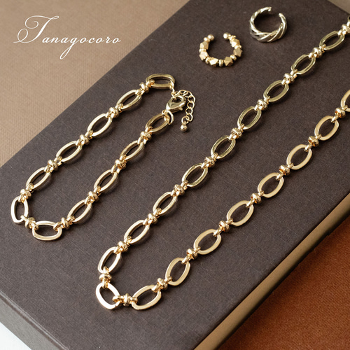 brass necklace sizuku /真鍮/ネックレス/槌目/ハンドメイド