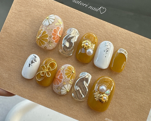 成人式 卒業式 ブライダル　ネイルチップ　オーダー ネイルチップオーダー】卒業式 成人式 和装 ネイル ネイルチップ