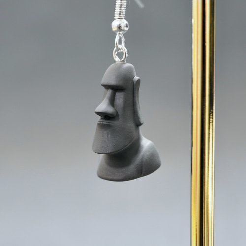 モアイ像 フックピアス おしゃれ ミニチュア アクセサリー イースター