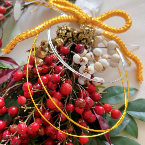 お正月飾り 南天と ナンキンハゼ しめ縄・しめ飾り Satsuki 通販