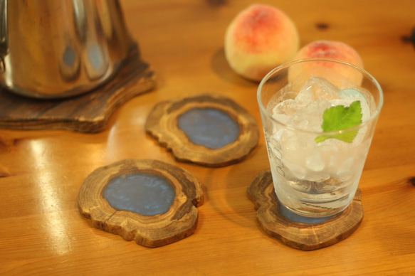 桃の木コースター 【 おしゃれ カフェ BAR 居酒屋 キャンプ 自宅