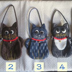 激レアねこパネル生地　ハンドメイド　ミニバック　ポーチ 激レアねこパネル生地 ハンドメイド ミニバック ポーチ