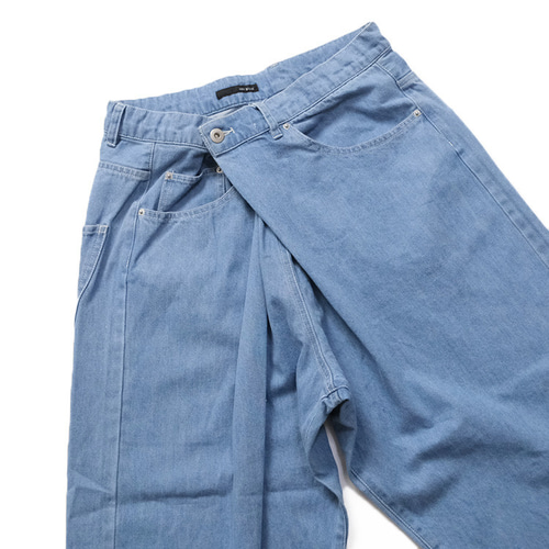⭐20％OFF⭐10ozデニム タックワイドパンツ vent blanc