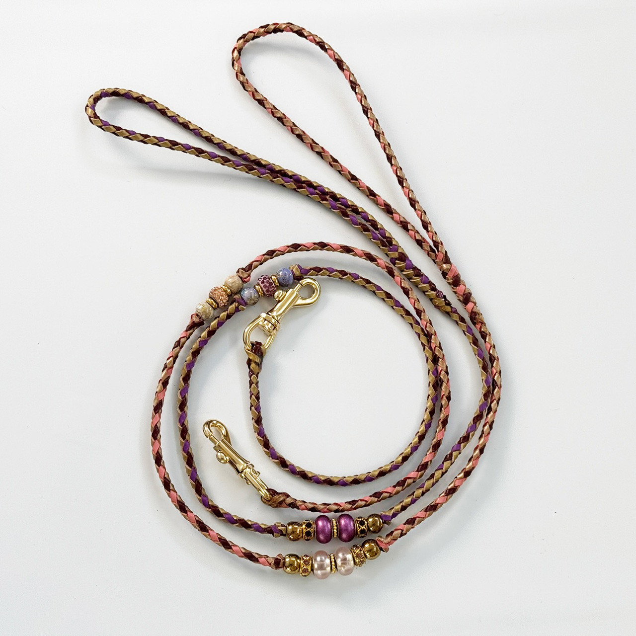 カンガルー革　おしゃれリード　M