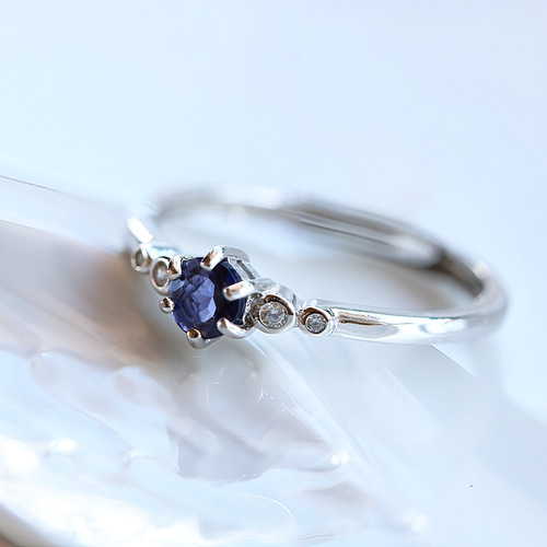 【いとう商品/宝石/アイオライト/ハイグレードリング】 天然石アイオライト「すみれの宝石」 silver925 フリーサイズ