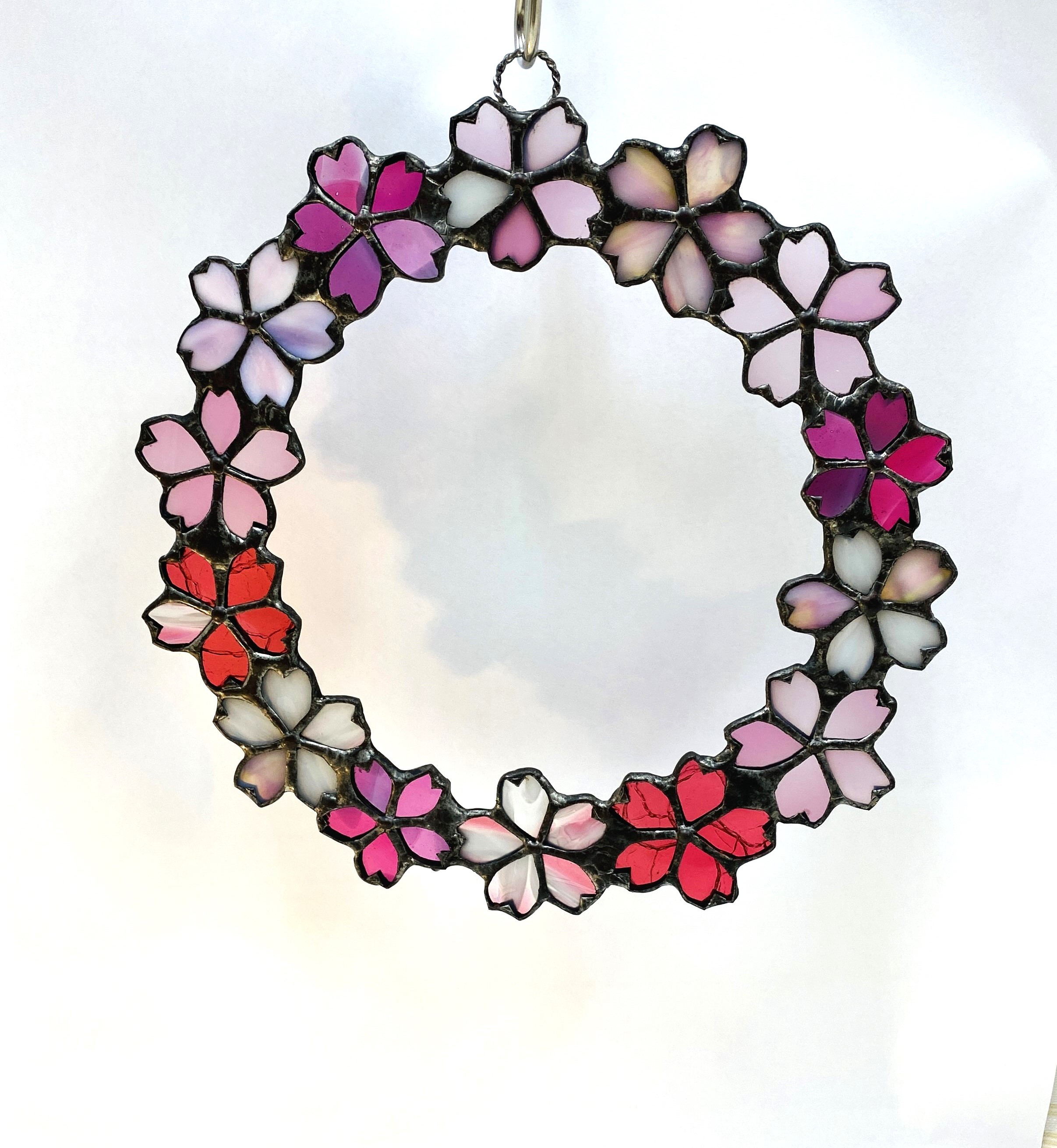 桜のリース（ステンドグラス）