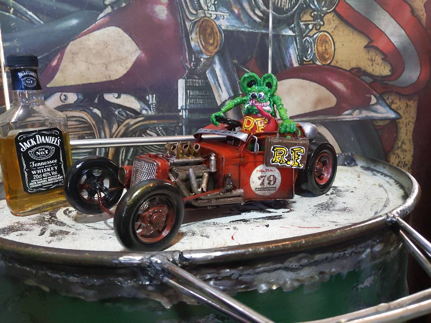 お宝放出…アメ雑  ホットロット & ラットフィンク  ガレージ雑貨 BASE  #RATFINK  #ムーンアイズ