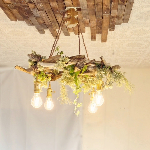 芸術的な造形の天然流木のペンダントライト 天井照明 LED 照明器具 N4 芸術的な造形の天然流木のペンダントライト 天井照明 LED 照明器具 N4