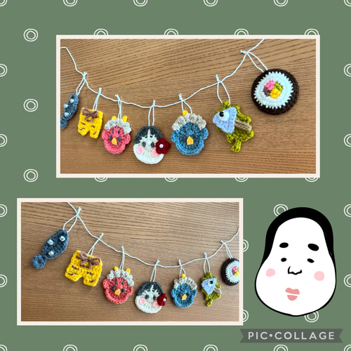 ガーランド 節分 ハンドメイド  節分オーナメント ※限定価格中 ガーランド 節分 ハンドメイド 節分オーナメント ※限定価格中