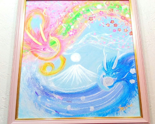 絵画 REVERIE 5 絵 プレゼント 幸せアート 「花のオーロラ」 小さいサイズ 出産