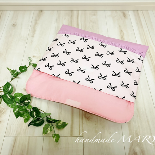 キラキラ様専用 防災頭巾カバー 座布団タイプ ピンク 防災頭巾カバー