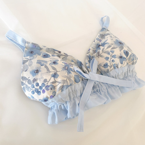 国産綿100％生地*ルナふんどしパンツ＆ブラセット*Alma*新品*高級 国産綿100％生地*ルナふんどしパンツ＆ブラセット*春うらら
