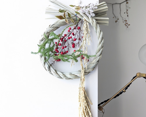 13.しめ縄 しめ縄2026 先行予約 早割 野薔薇の実 日影蔓 その他インテリア雑貨