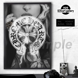 CHROME HEARTS type☆オマージュインテリアポスター＃CH29 CHROME HEARTS type⭐︎オマージュアートインテリアポスター＃CH29