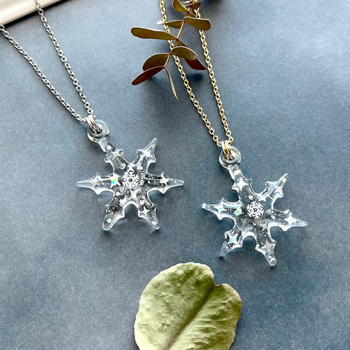 スノーフレークネックレス 雪の結晶 スノーフレーク シルバー925 ペンダント ネックレス