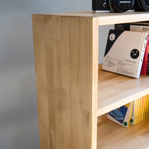 本棚 4段 高さ92cm 幅45cm【ラック/シェルフ/収納棚/木製】 本棚・絵