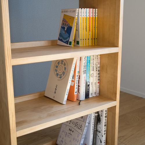 本棚 4段 高さ92cm 幅45cm【ラック/シェルフ/収納棚/木製】 本棚・絵