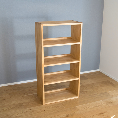 本棚 4段 高さ92cm 幅45cm【ラック/シェルフ/収納棚/木製】 本棚・絵