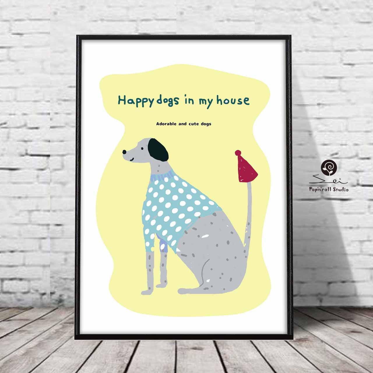 愛される犬  犬　お気に入り8000突破　イラスト　ポスター   アート　アートポスター　733