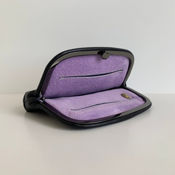 【受注制作・裏地&口金色が選べます】カード＆コインケース《押し口財布 Sサイズ》レザー　トープ 5枚目の画像