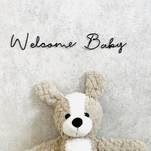ウェルカムベビー ワイヤー ニューボーンフォト壁飾り 雑貨・その他