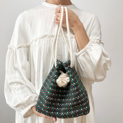 no.462 フェイクレザー 丸底 ワンハンドル 巾着 バッグ 刺繍リボン インド刺繍リボン丸底巾着BAG おしゃれ エスニック ポシェット