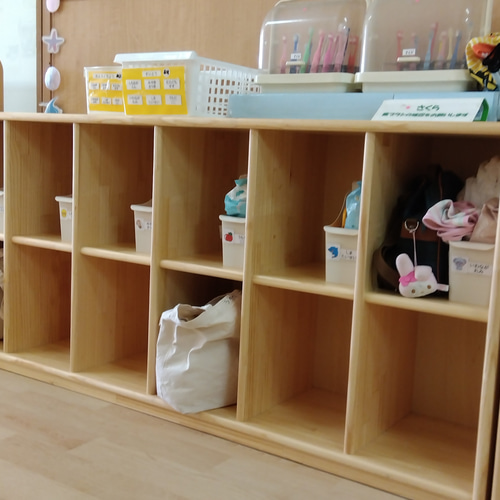 収納棚保育園施設】収納棚/キッズスペース/ナチュラル /大川家具 棚