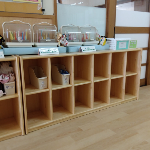 収納棚保育園施設】収納棚/キッズスペース/ナチュラル /大川家具 棚