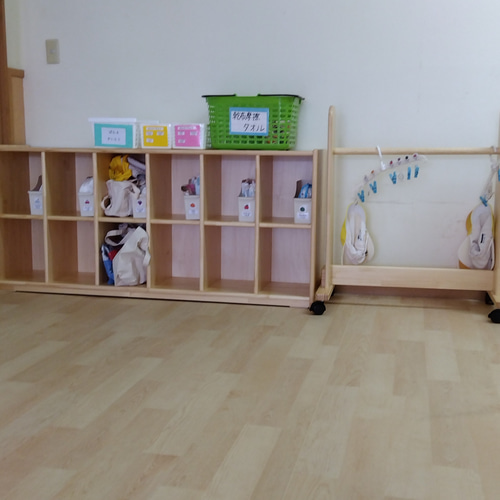 収納棚保育園施設】収納棚/キッズスペース/ナチュラル /大川家具 棚